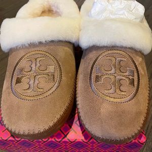 SALE Tory Burch Coley Slipper Shearling sz 8 NEW